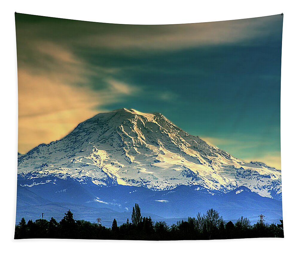 Mount Rainier Tapestry featuring the photograph Mount Rainier #3 by David Patterson