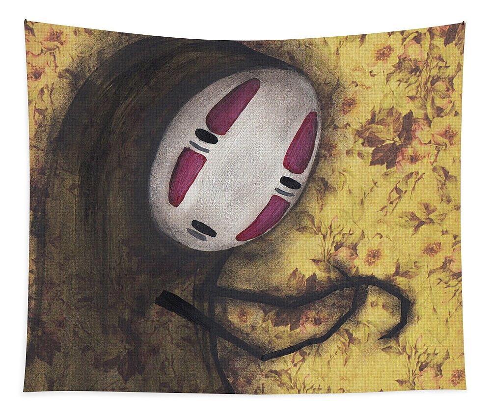Abril Andrade Tapestry featuring the painting No Face #1 by Abril Andrade
