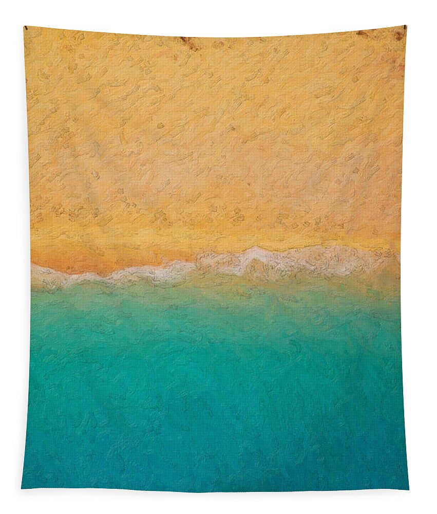 not Quite Rothko Collection By Serge Averbukh Tapestry featuring the photograph Not quite Rothko - Surf and Sand #1 by Serge Averbukh