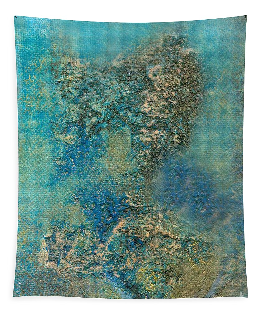 Philip Bowman Tapestry featuring the painting Ocean Blue by Philip Bowman