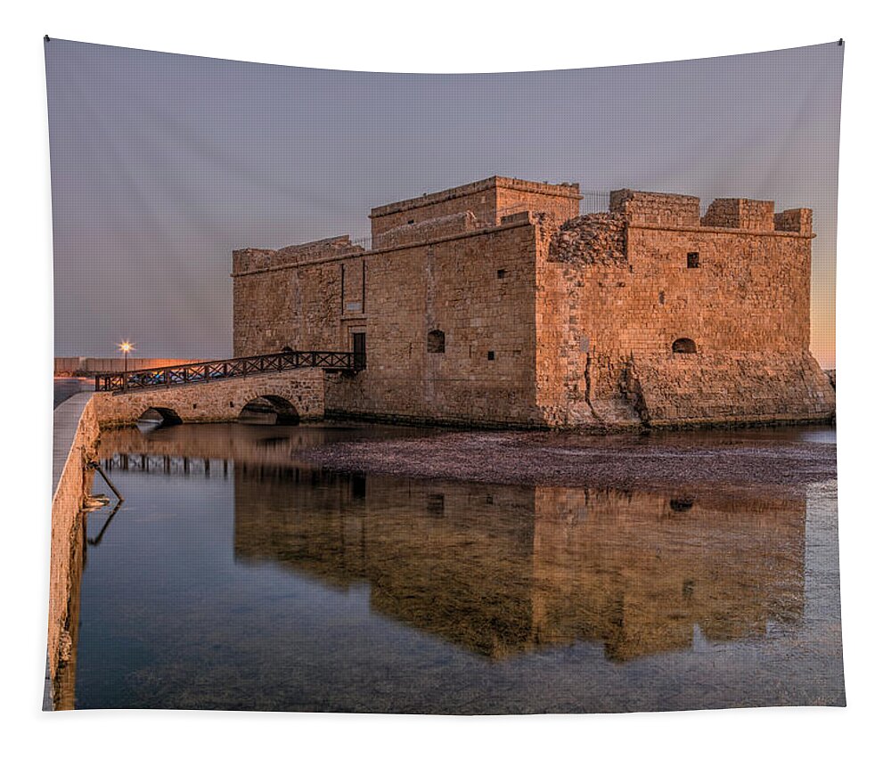Paphos Castle Tapestry featuring the photograph Paphos - Cyprus #1 by Joana Kruse