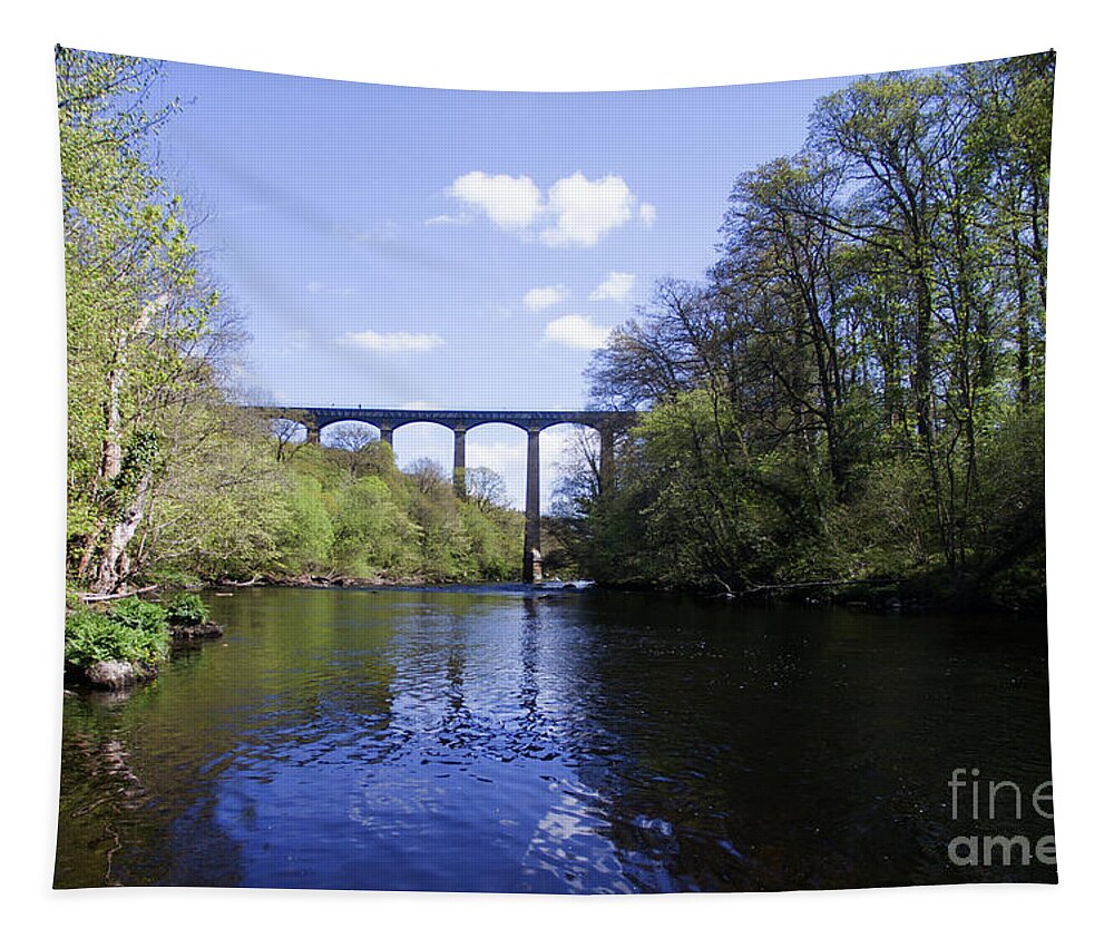 Pontcysyllte Aqueduct Tapestry featuring the photograph Pontcysyllte Aqueduct #1 by Steev Stamford
