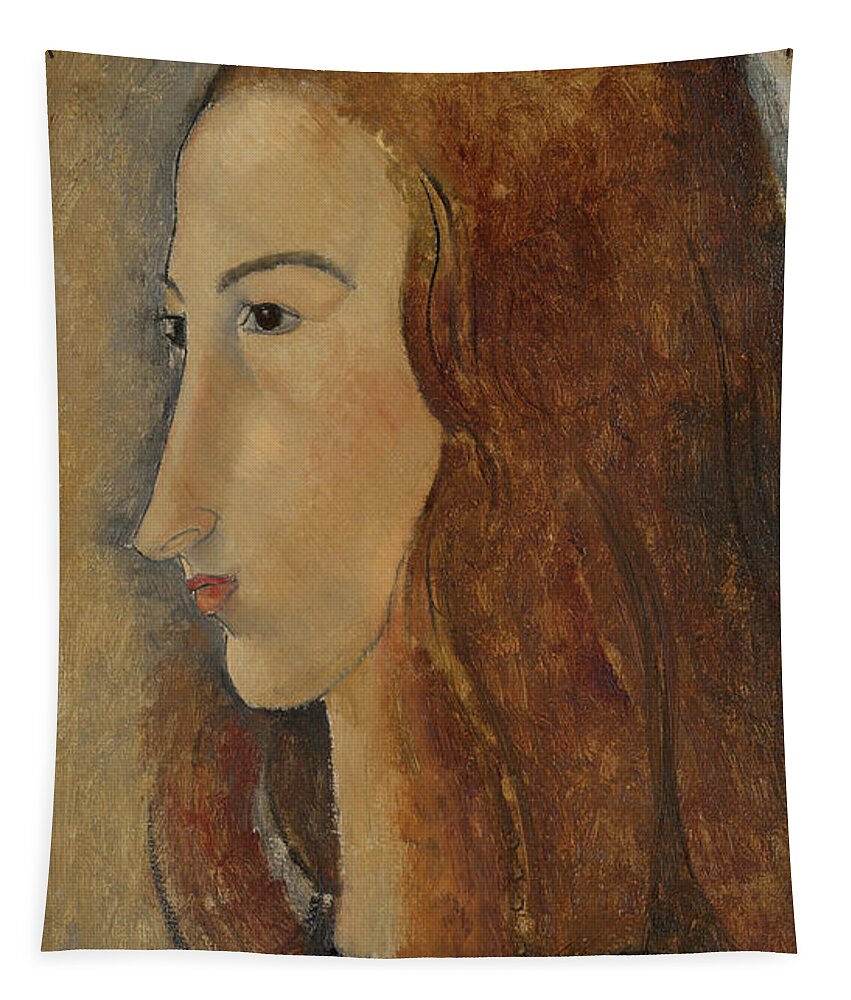 Modigliani Tapestry featuring the painting Portrait of a Young Woman by Amedeo Modigliani
