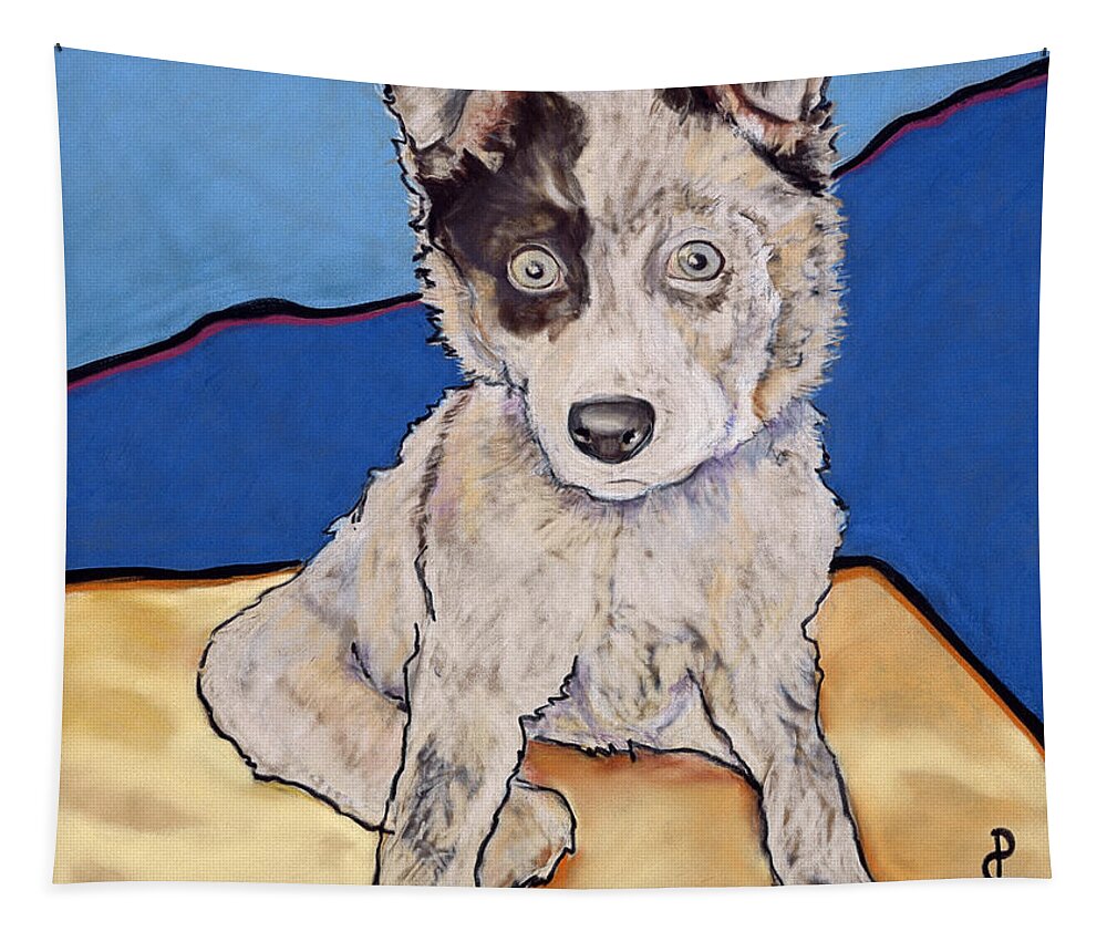 Aussie Tapestry featuring the painting Reba Rae by Pat Saunders-White
