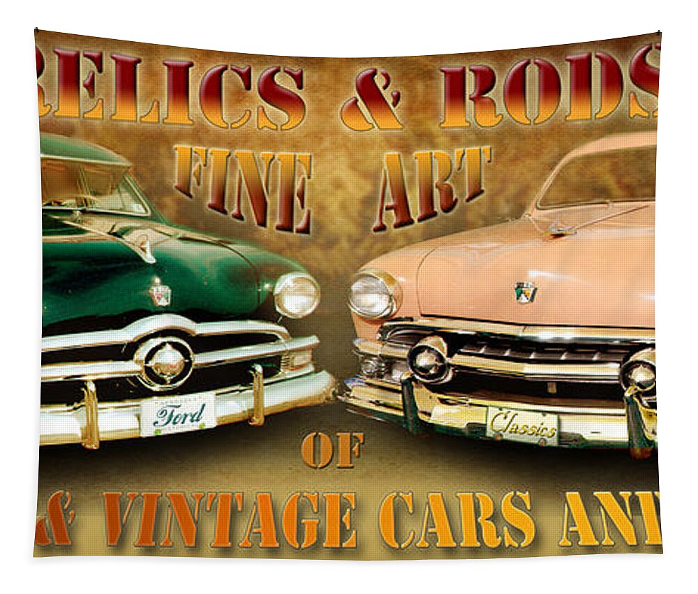 Classic Cars Tapestry featuring the photograph Relics and Rods #1 by John Anderson
