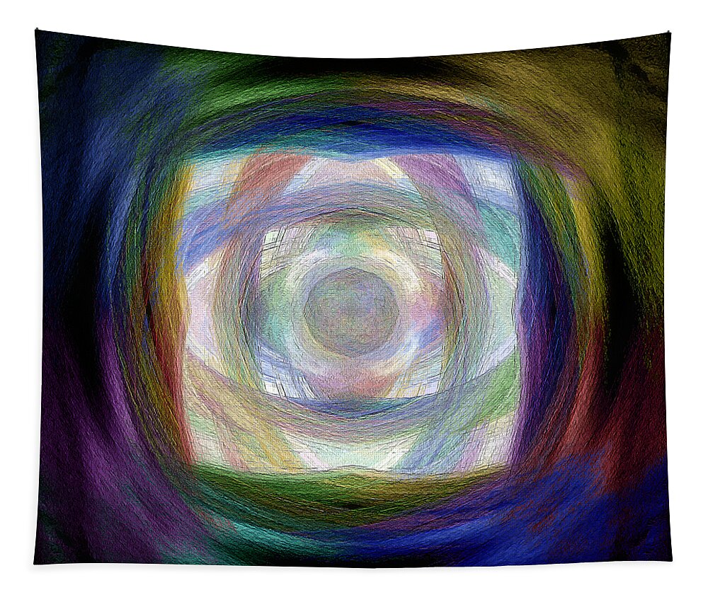 Abstract Tapestry featuring the painting Road To Eternity #1 by Angelina Tamez