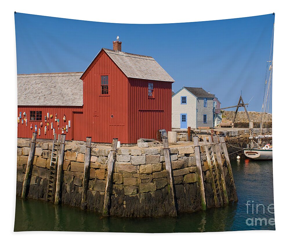Rockport Tapestry featuring the photograph Rockport - Massachusetts #1 by Anthony Totah