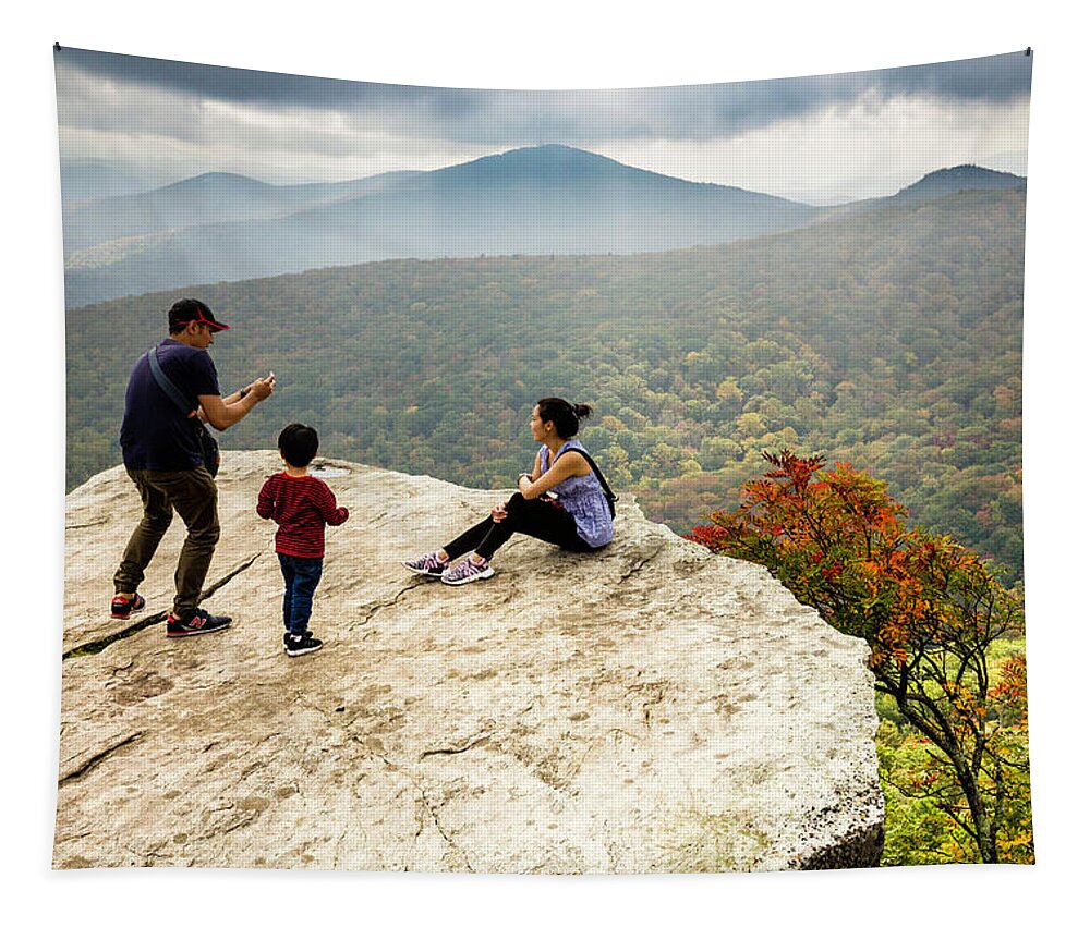 Rough Ridge Tapestry featuring the photograph Rough Ridge Vista #1 by Fran Gallogly