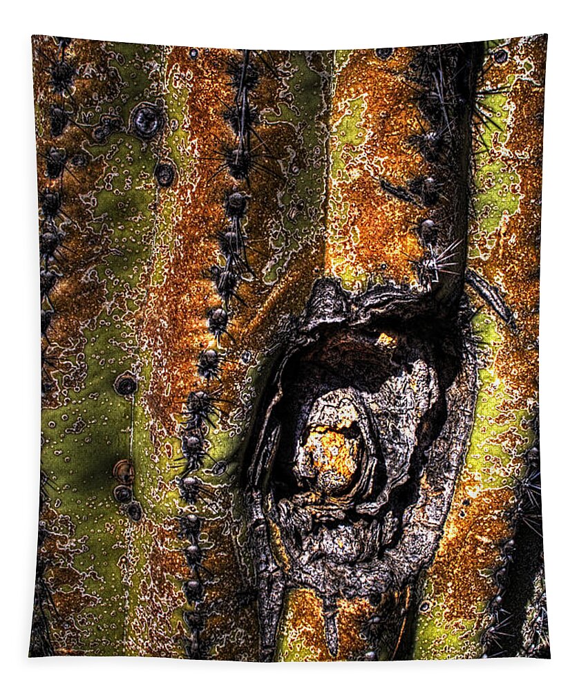 Arizona Tapestry featuring the photograph Saguaro Detail No. 10 #1 by Roger Passman
