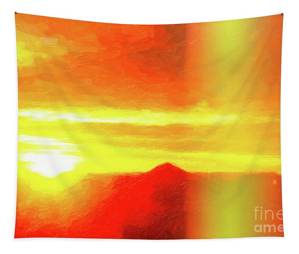 Sunrise Paint Tapestry featuring the digital art Sunrise Paint #2 by Donna L Munro