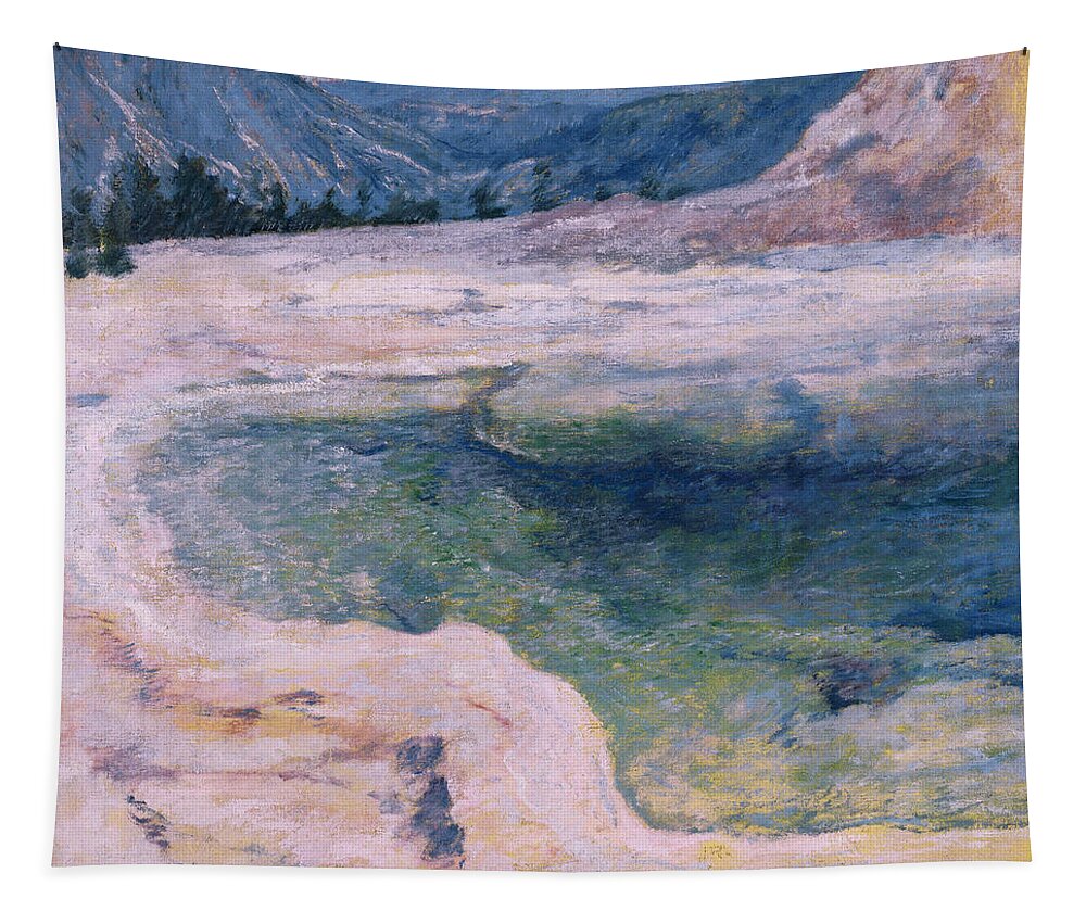 John Henry Twachtman Tapestry featuring the painting The Emerald Pool #1 by John Henry Twachtman