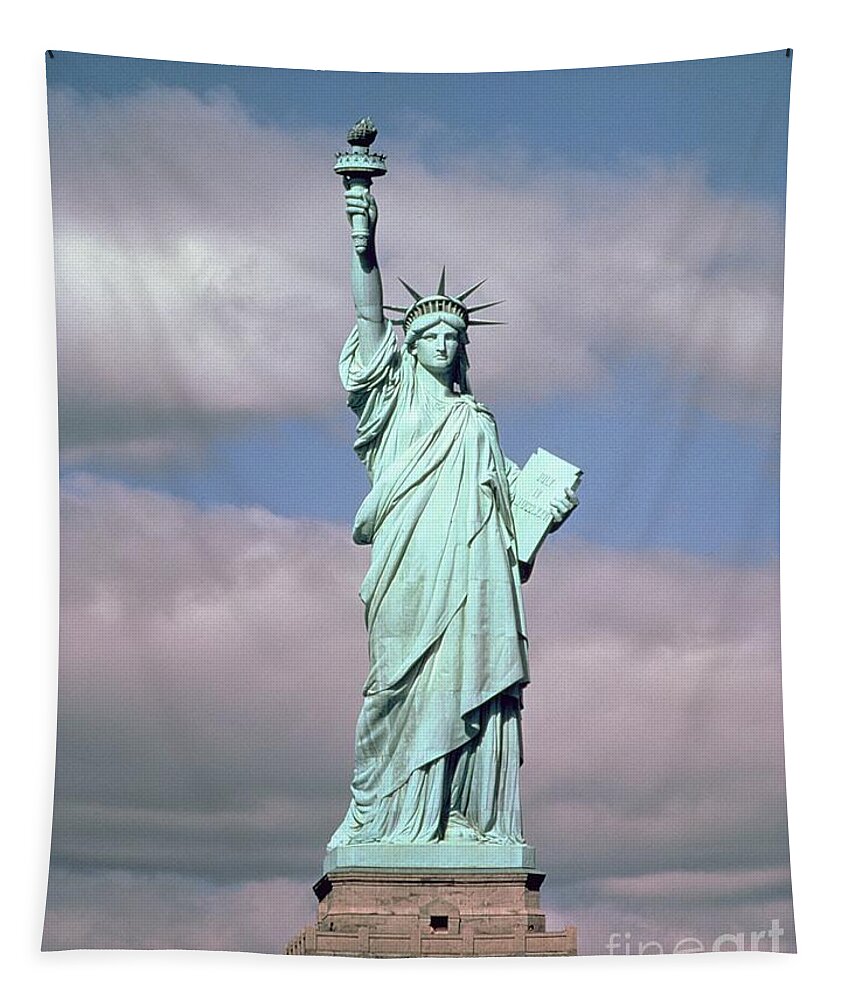 The Tapestry featuring the photograph The Statue of Liberty by American School