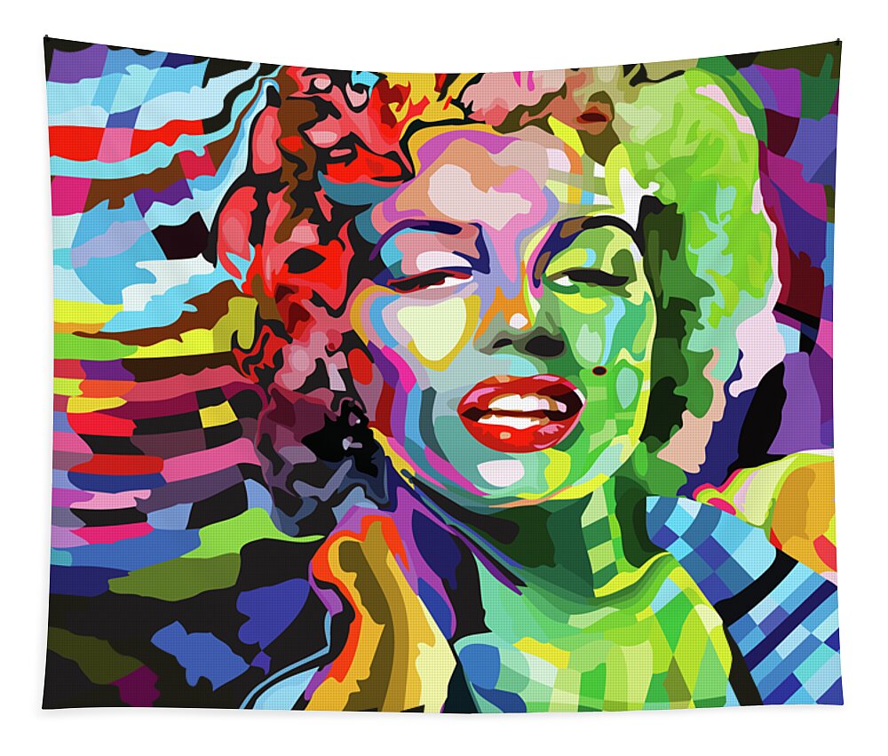 Norma Jean Tapestry featuring the painting The Timeless Norma Jean #1 by Anthony Mwangi