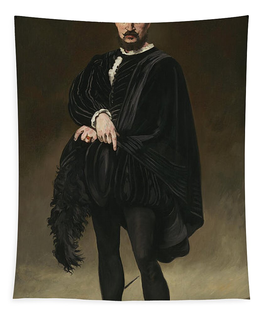 Edouard Manet Tapestry featuring the painting The Tragic Actor #1 by Edouard Manet