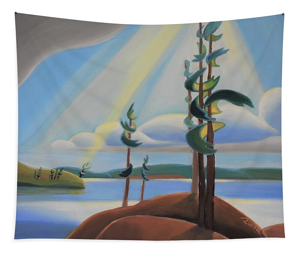Barbel Smith Tapestry featuring the painting To The North #1 by Barbel Smith