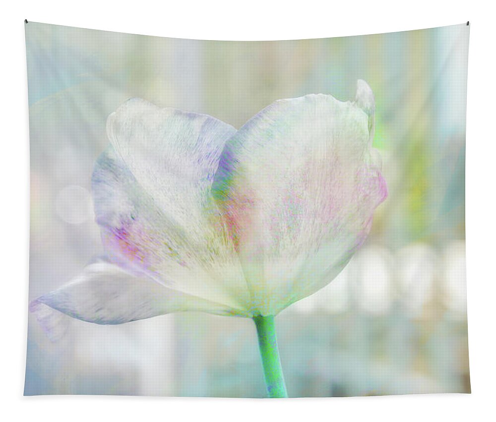 Photography Tapestry featuring the digital art Tulip Pastels by Terry Davis