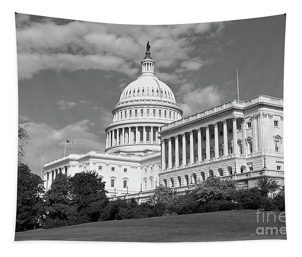 Congress Tapestry featuring the photograph US Capitol Washington DC #1 by Kimberly Blom-Roemer