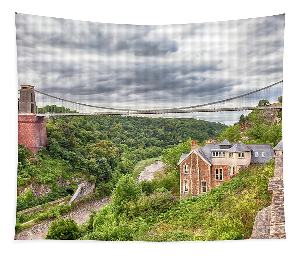 Air Tapestry featuring the photograph view at Bristol bridge #1 by Ariadna De Raadt
