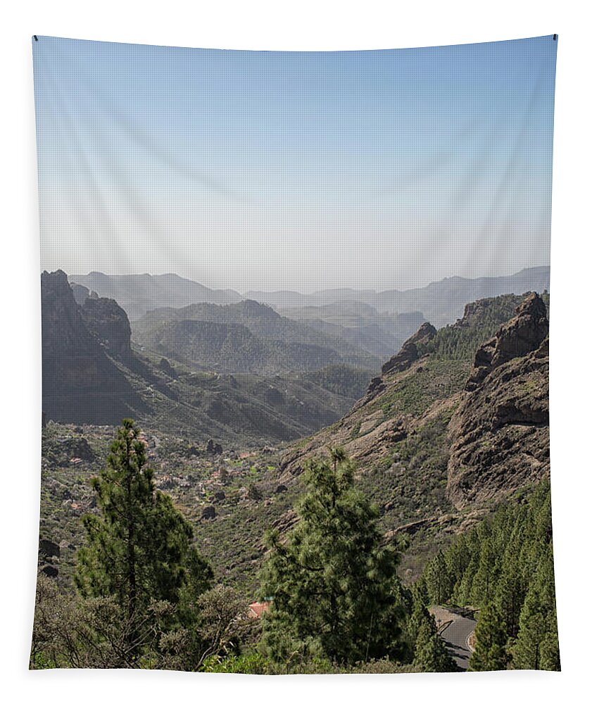 Angle Tapestry featuring the photograph View on Gran Canaria by Patricia Hofmeester