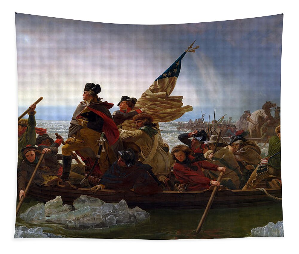 Washington Crossing The Delaware Tapestry featuring the painting Washington Crossing The Delaware by Emanuel Leutze