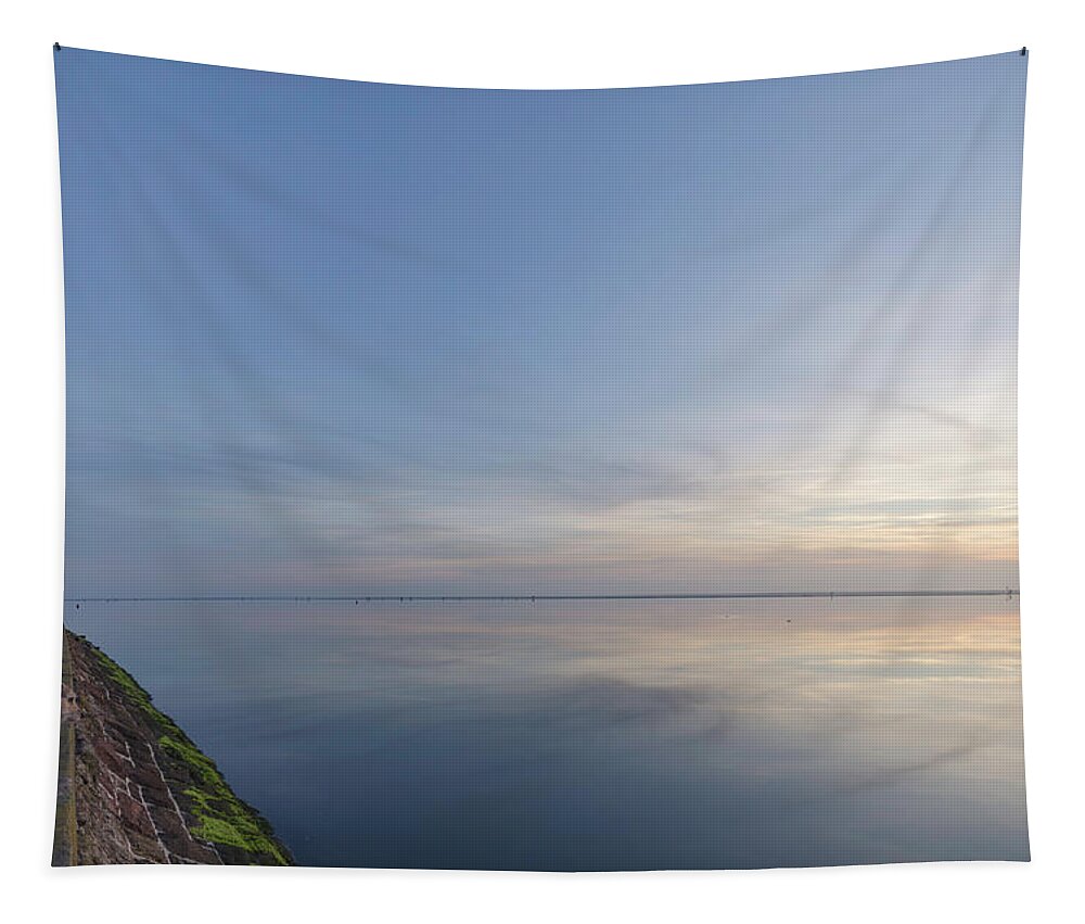 Marine Lake Tapestry featuring the photograph Watching the Sunset #1 by Spikey Mouse Photography