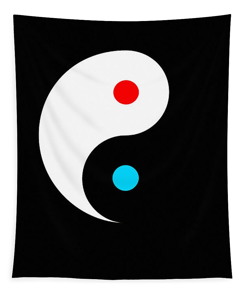 Yin Tapestry featuring the digital art Yin and Yang #2 by Binka Kirova