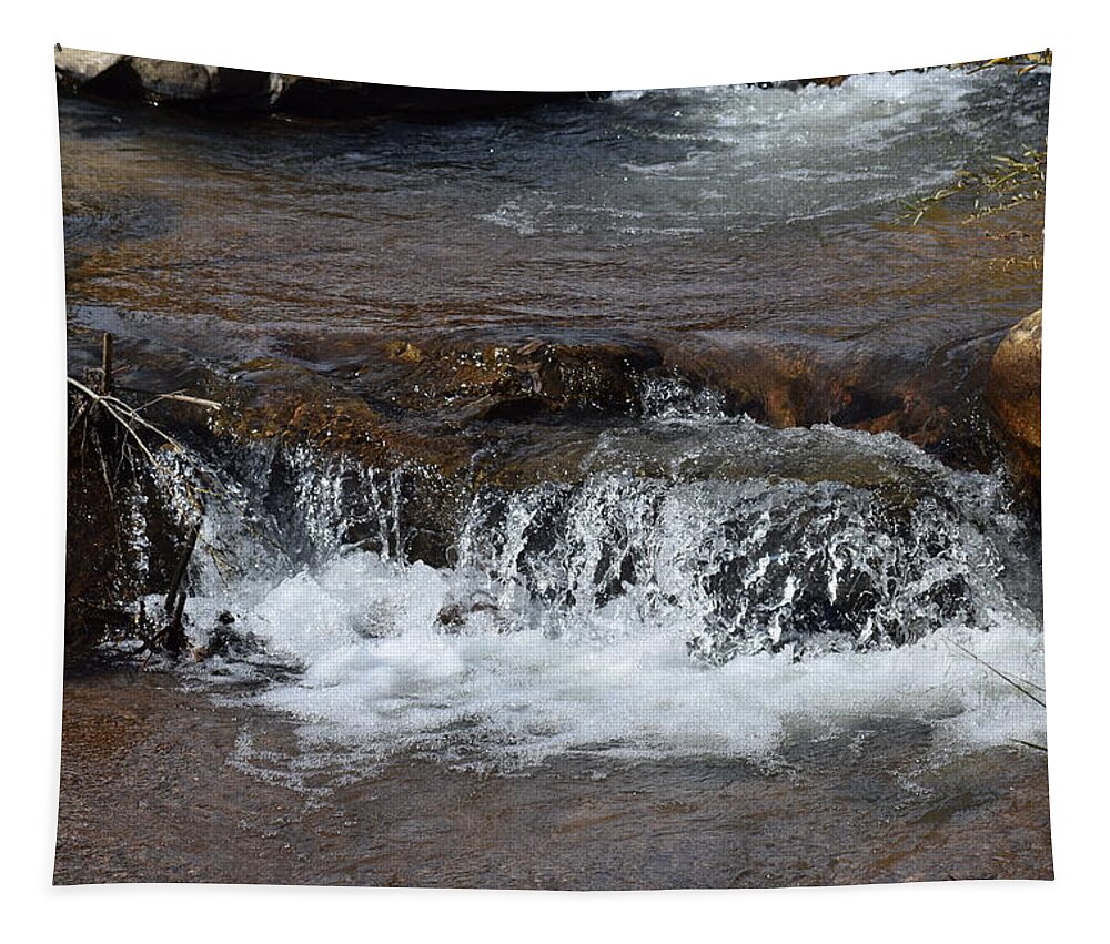 Water Tapestry featuring the photograph Waterfall Westcliffe CO #1 by Margarethe Binkley
