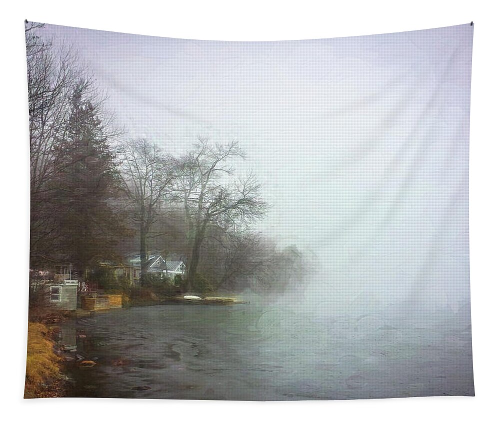 Green Pond Tapestry featuring the photograph Green Pond New Jersey Winter c402 by Rich Franco