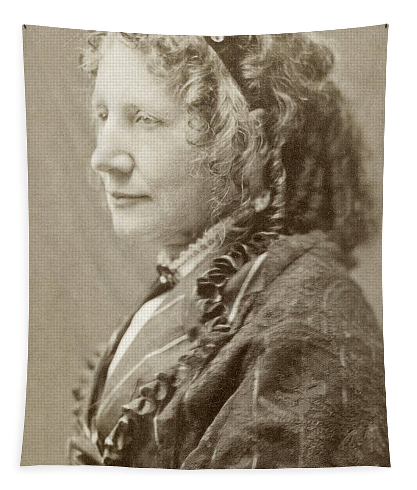 1870 Tapestry featuring the photograph Harriet Beecher Stowe #12 by Granger