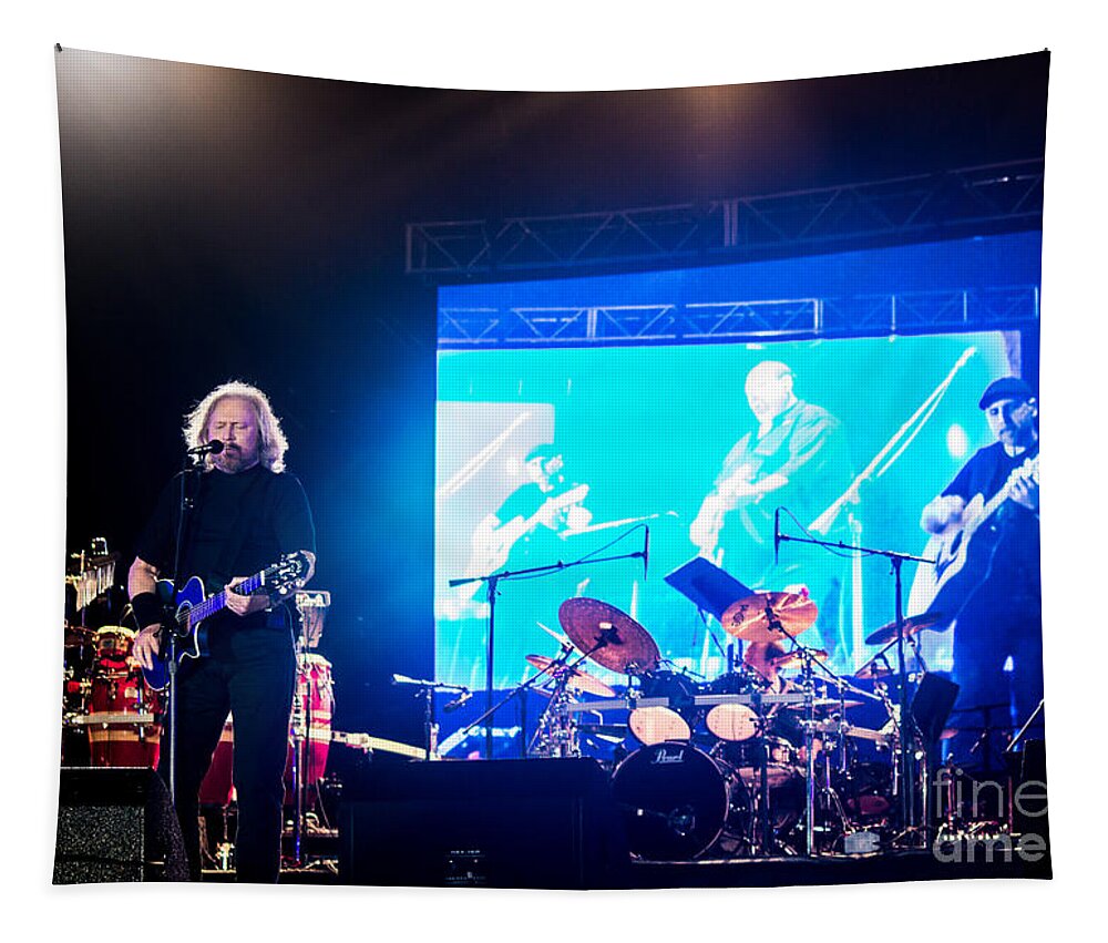 Barry Gibb Tapestry featuring the photograph Barry Gibb #15 by Rene Triay FineArt Photos