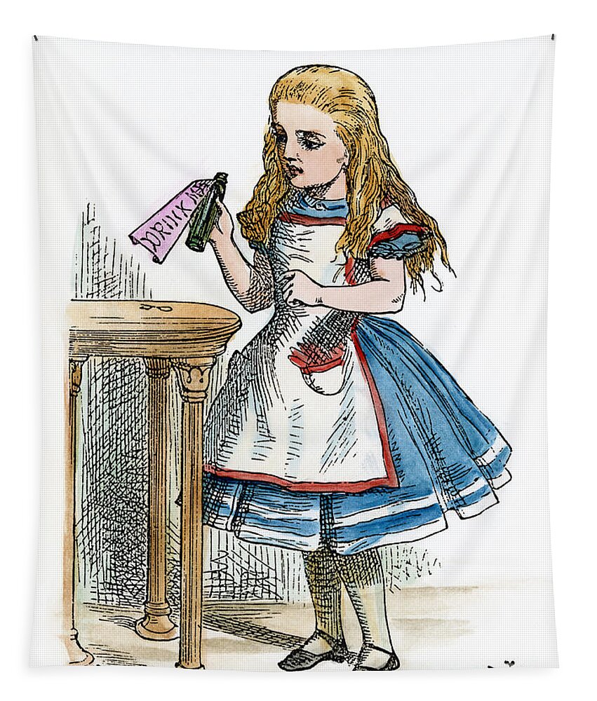 1865 Tapestry featuring the painting Alice In Wonderland #15 by Granger