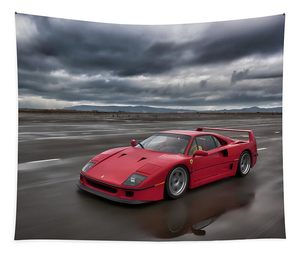 F12 Tapestry featuring the photograph #Ferrari #F40 #Print #15 by ItzKirb Photography