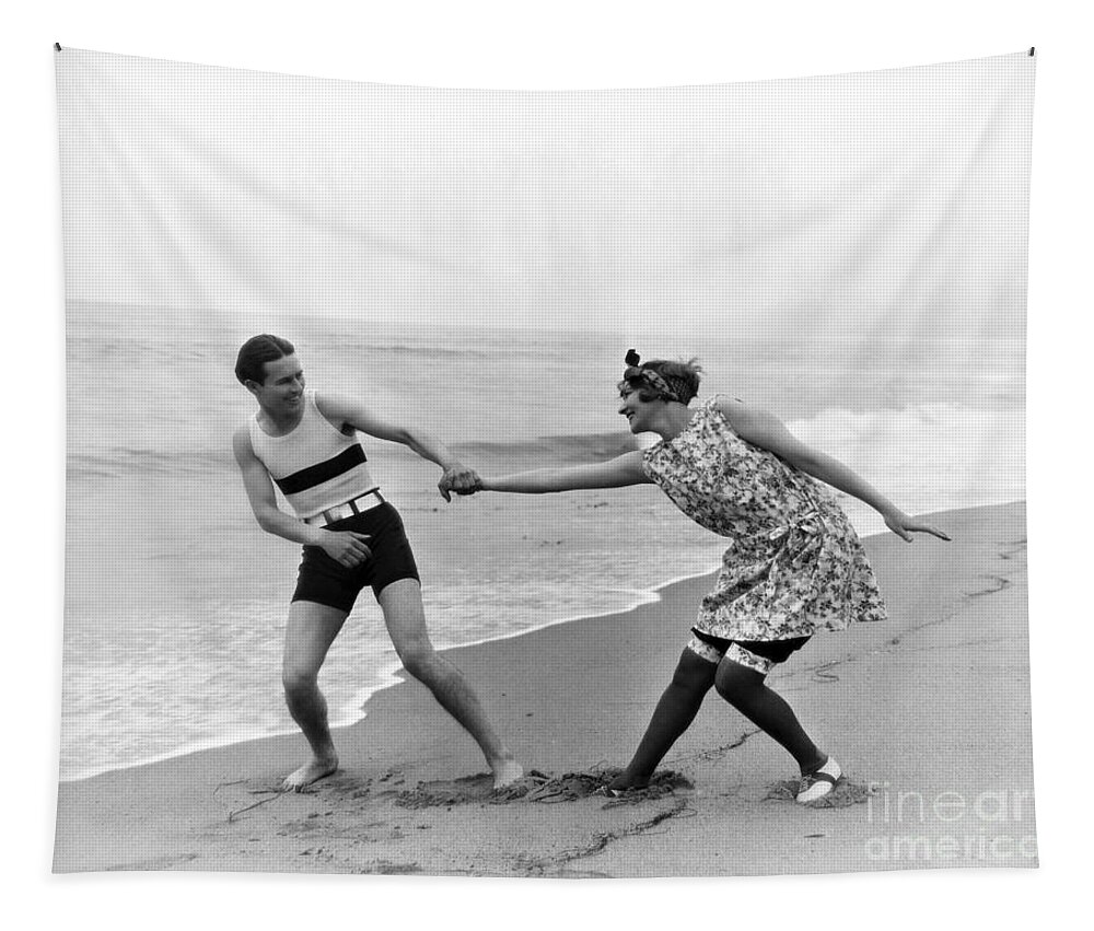 -couples- Tapestry featuring the photograph Silent Film Still: Couples #16 by Granger