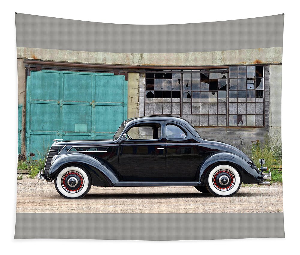 1937 Tapestry featuring the photograph 1937 Ford Coupe, Woodie Plant, Kingsford, MI by Ron Long