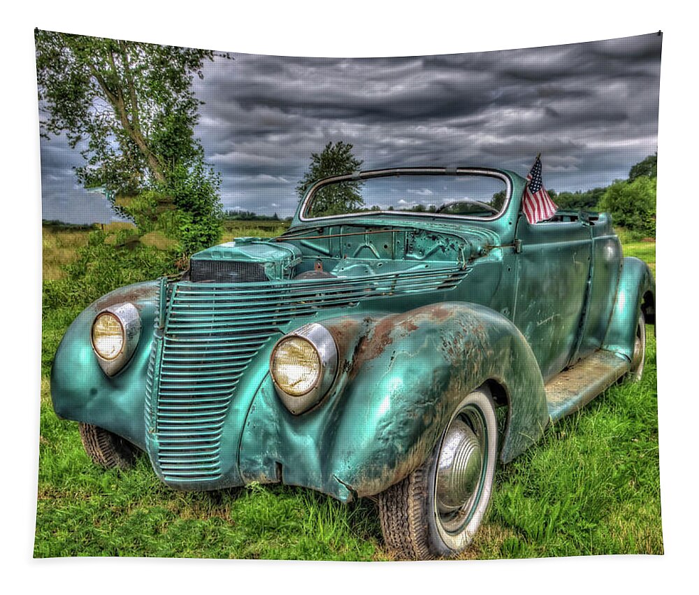 Automotive Art Tapestry featuring the photograph Thirty Eight by Thom Zehrfeld