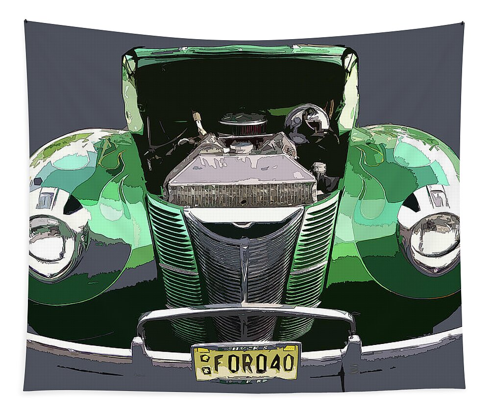 Car Tapestry featuring the photograph 1940 Ford by JoAnn Lense