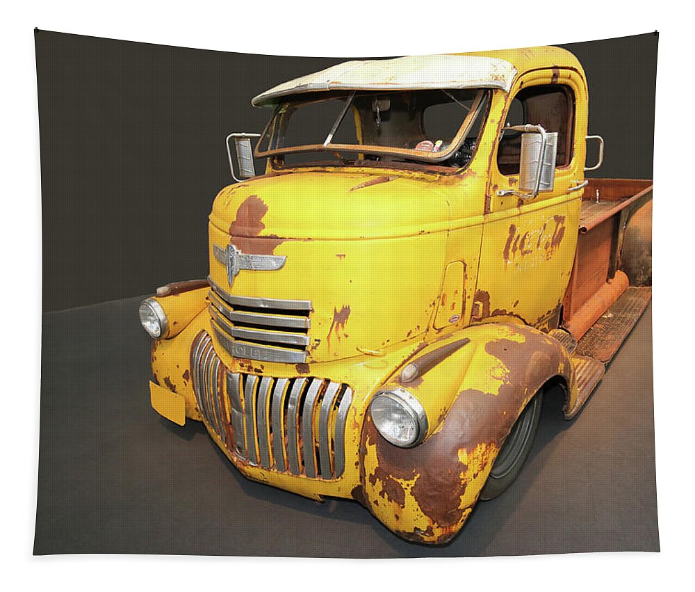 1941 Tapestry featuring the photograph 1941 Chevrolet Cab Over Engine COE Truck by Peter Kraaibeek