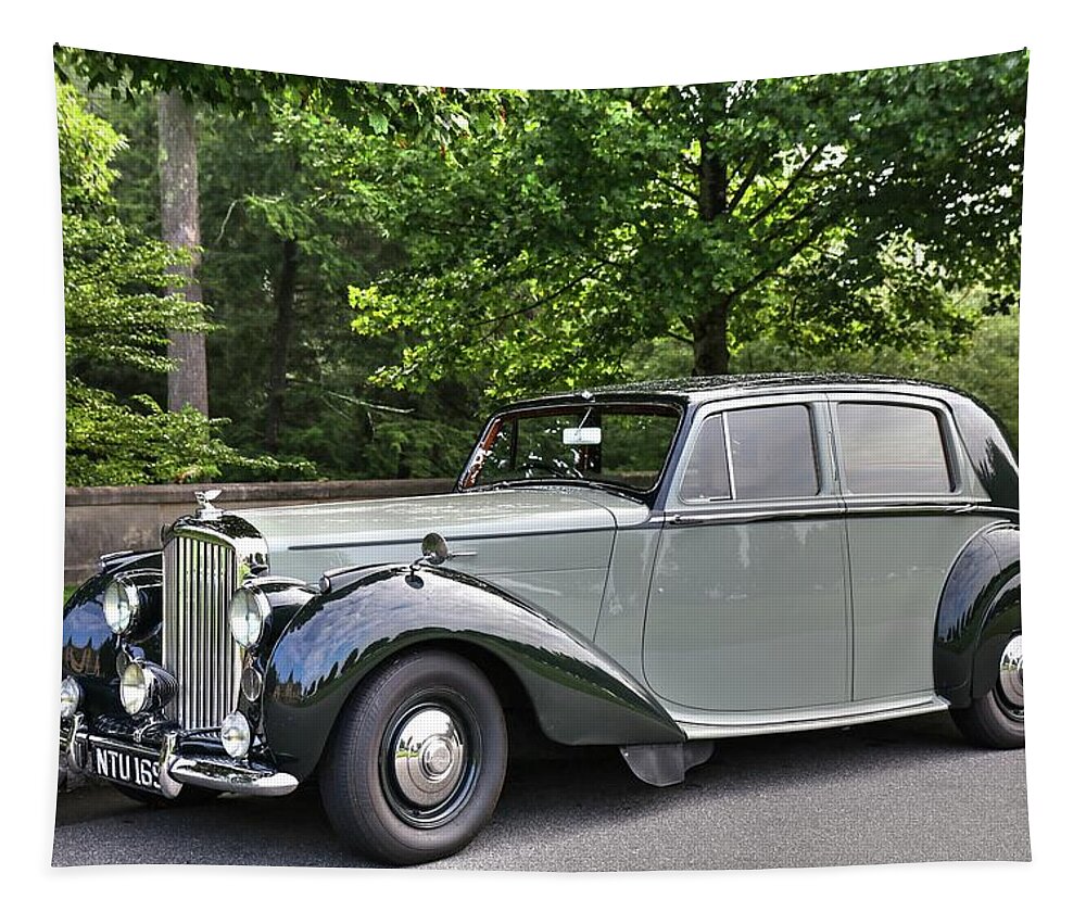 1951 Bentley Mark Vi Tapestry featuring the photograph 1951 Bentley Mark VI by Carol Montoya