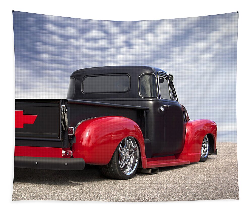 Transportation Tapestry featuring the photograph 1954 Chevy Truck Lowrider by Mike McGlothlen