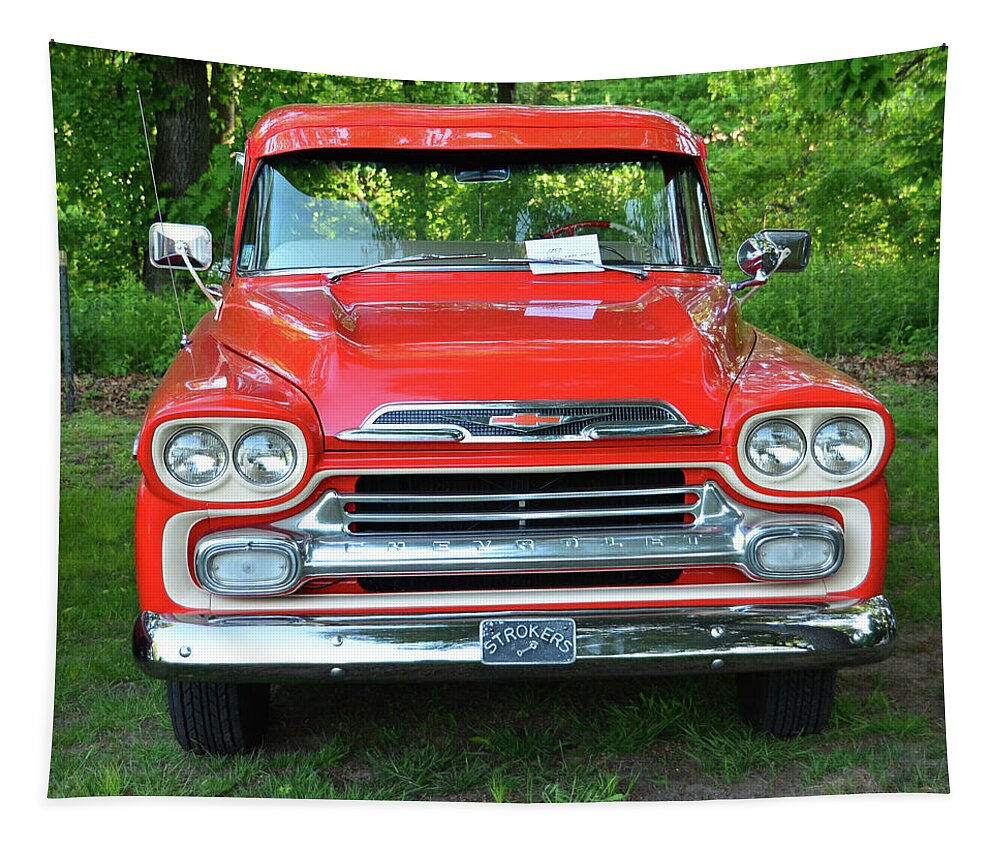 1959 Tapestry featuring the photograph 1959 Chevrolet Pickup Truck by Mike Martin
