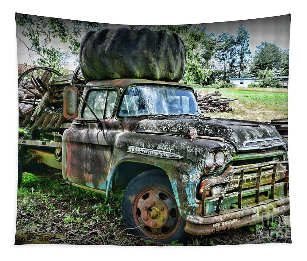 Paul Ward Tapestry featuring the photograph 1959 Chevrolet Viking 60 by Paul Ward