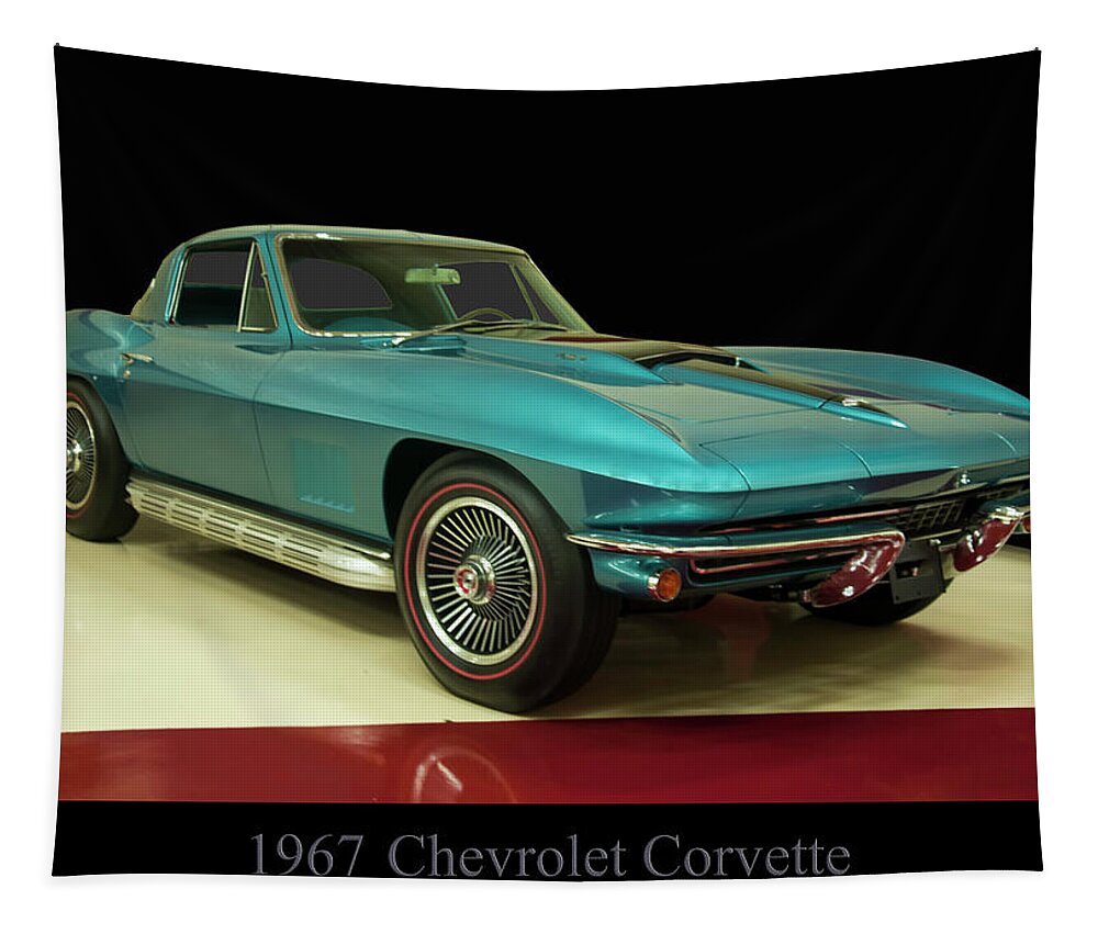 Corvette Tapestry featuring the photograph 1967 Chevrolet Corvette 2 by Flees Photos