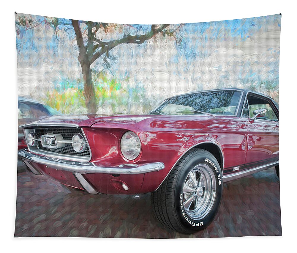 1967 Ford Mustang Tapestry featuring the photograph 1967 Ford Mustang Coupe c117 by Rich Franco