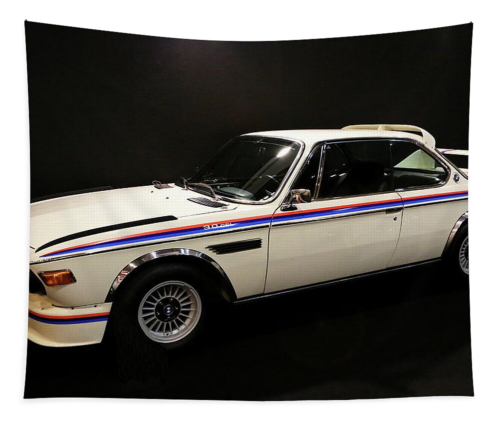Bmw Tapestry featuring the photograph 1973 Bmw 3.0 Csl by Peter Kraaibeek