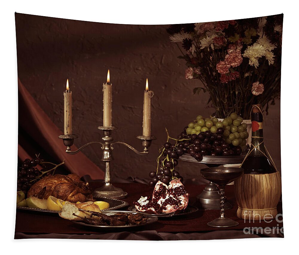 Feast Tapestry featuring the photograph Artistic Food Still Life #2 by Maxim Images Exquisite Prints