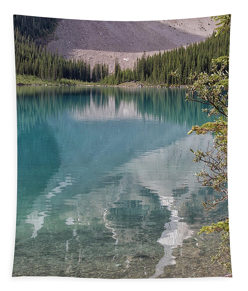 Jasper Tapestry featuring the photograph Beautiful Lake Moraine in Banff by Patricia Hofmeester