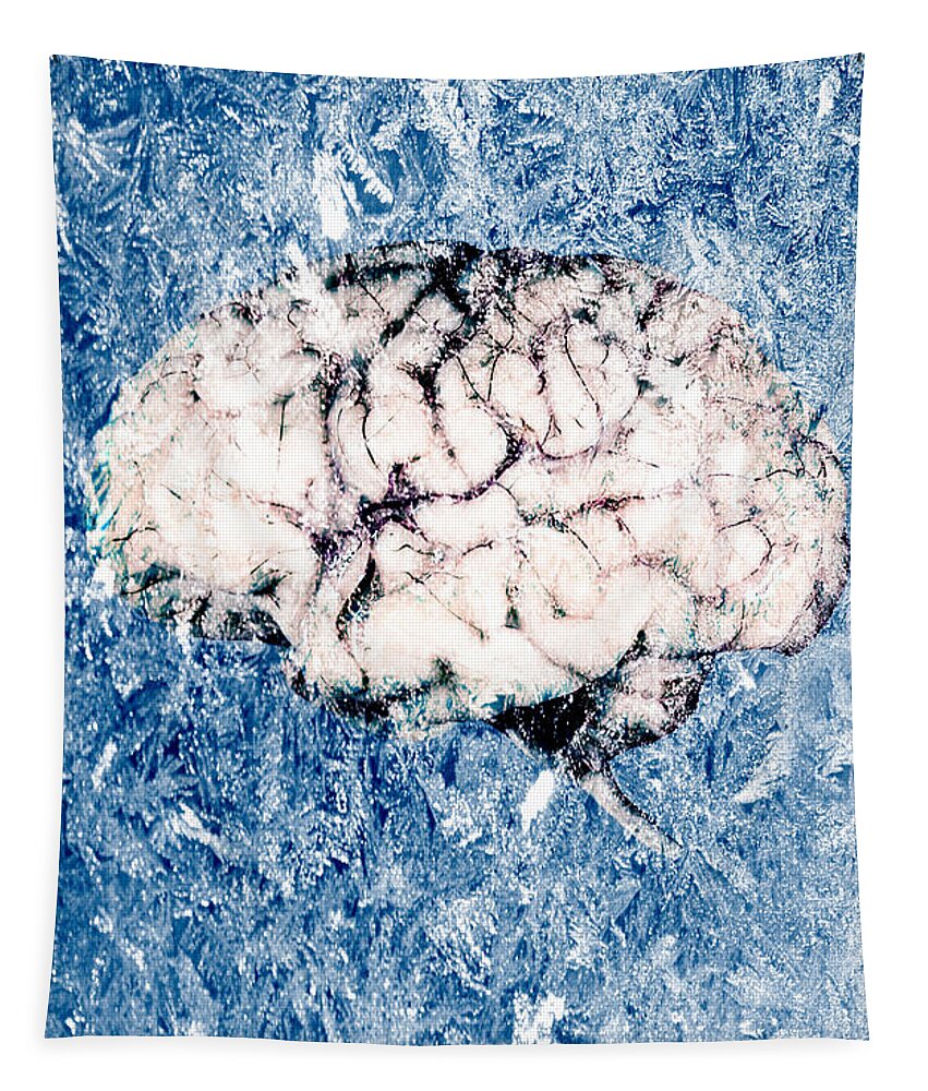 Brain Tapestry featuring the photograph Brain Freeze by George Mattei