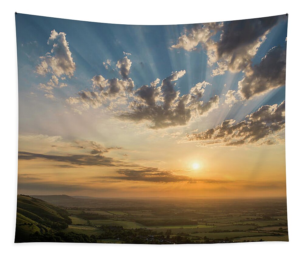 Devils Dyke Tapestry featuring the photograph Devil's Dyke Evening #2 by Len Brook