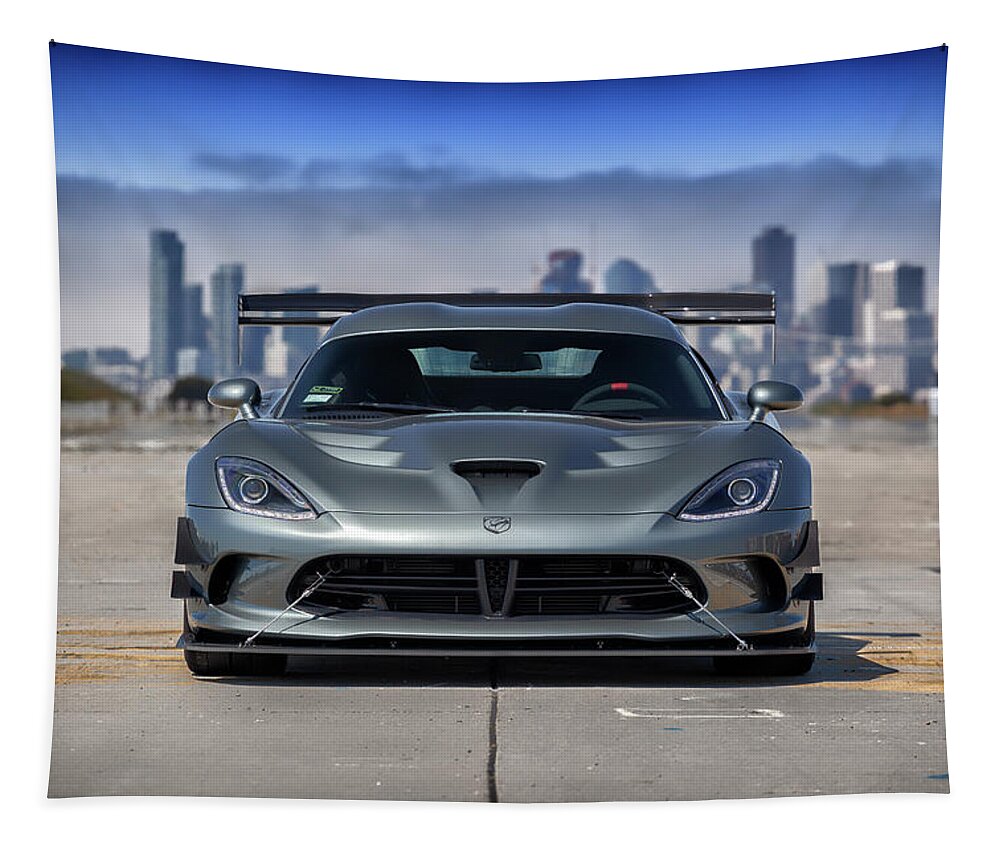 American Tapestry featuring the photograph #Dodge #ACR #Viper #2 by ItzKirb Photography
