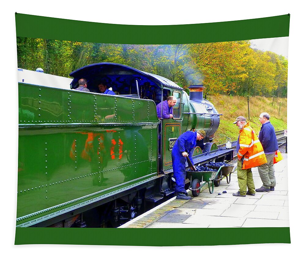 Gwr Tapestry featuring the photograph GWR 0-6-0 No 3205 Steam Engine #2 by Gordon James